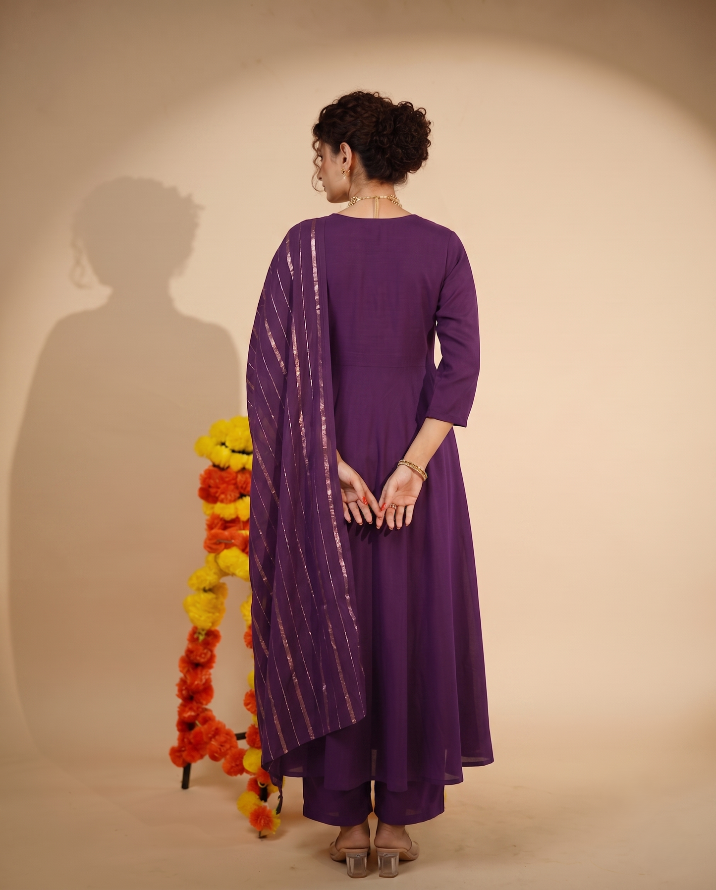 Purple kurta set
